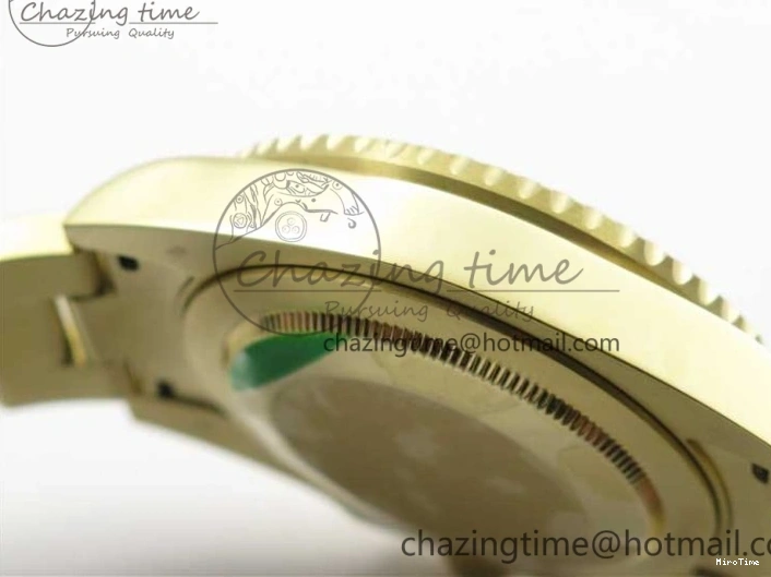 MiroTime 0202 TravelReady GMT Master II 116718 LN Black Ceramic 316L Steel GMF 1:1 Best Edition Green Dial on YG Bracelet A 2960